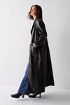 Warehouse Premium Distressed Faux Leather Duster thumbnail 3