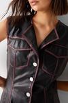 Warehouse Premium Distressed Faux Leather Maxi Dress thumbnail 3