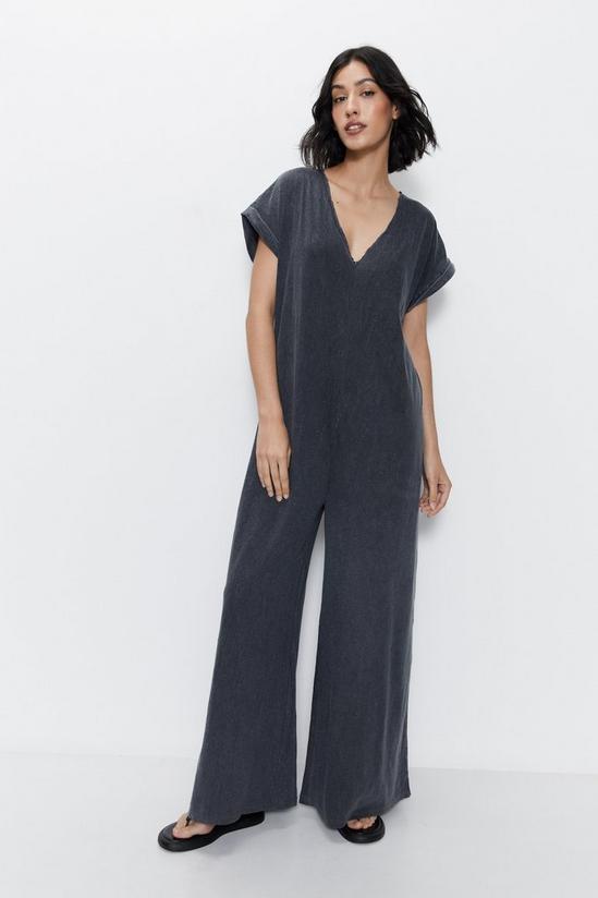 Warehouse Relaxed V Neck Jumpsuit 1