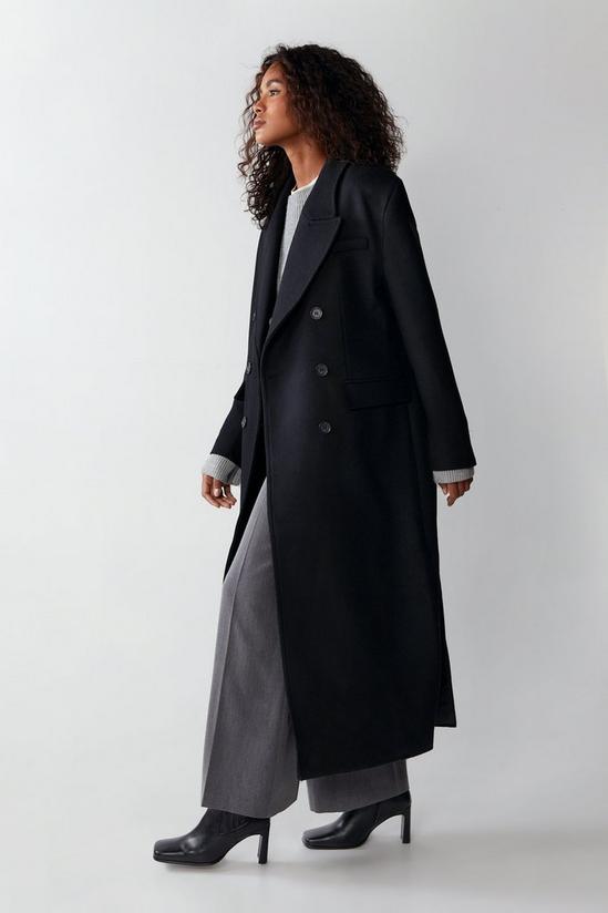 Warehouse Premium Double Breasted Italian Wool Tailored Coat 3