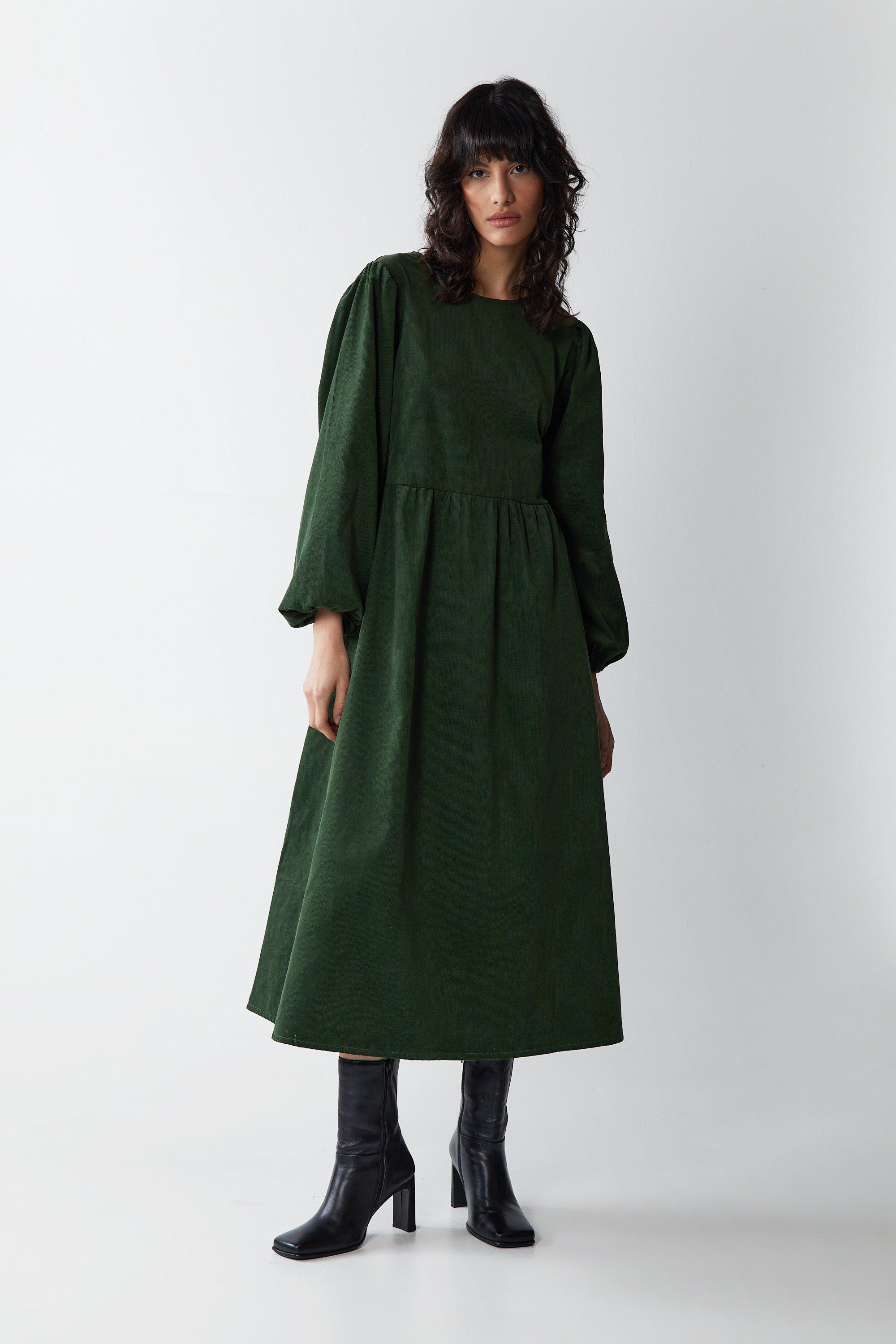 Warehouse dark green on sale dress