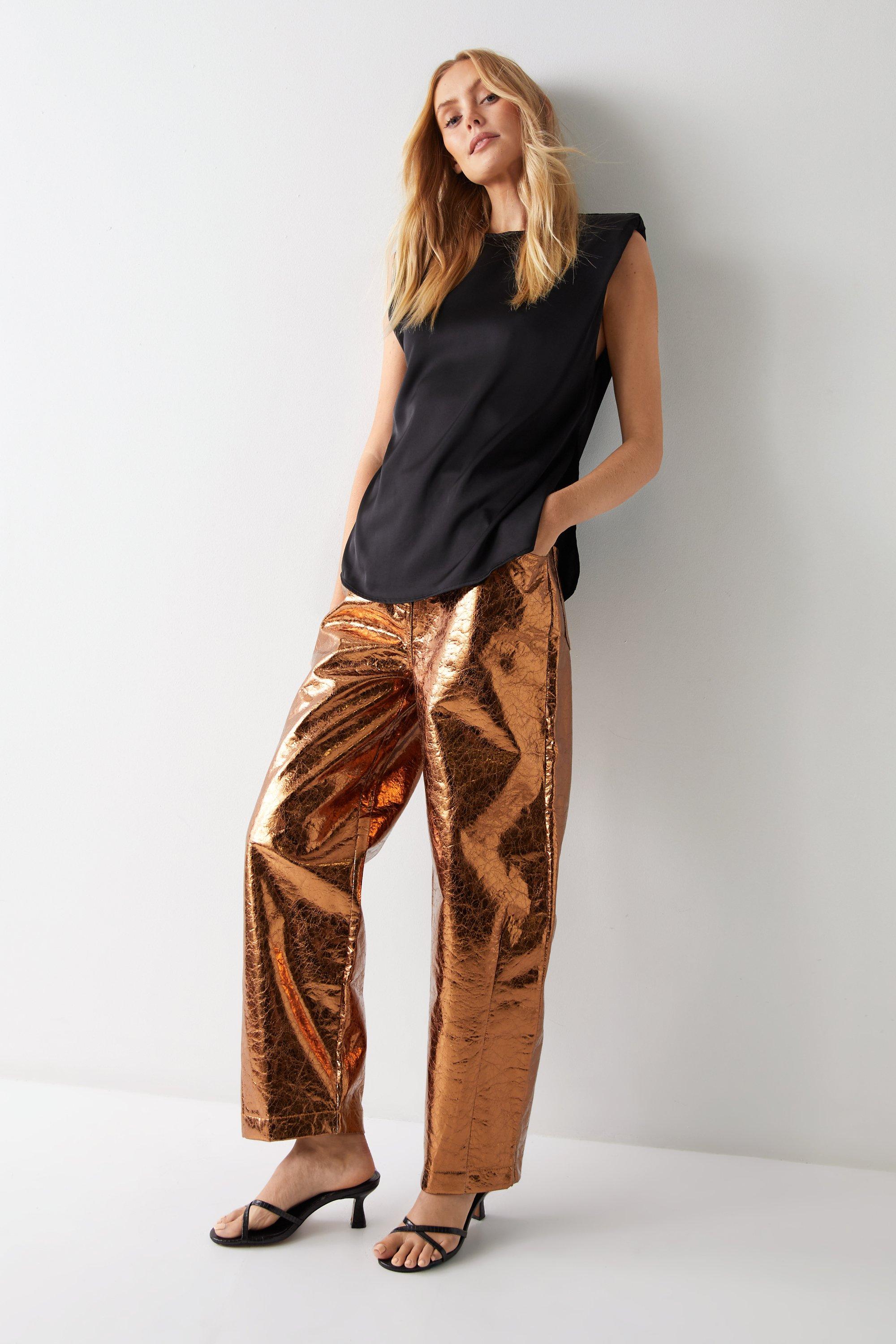 Petite Disc Sequin Wide Leg Pants