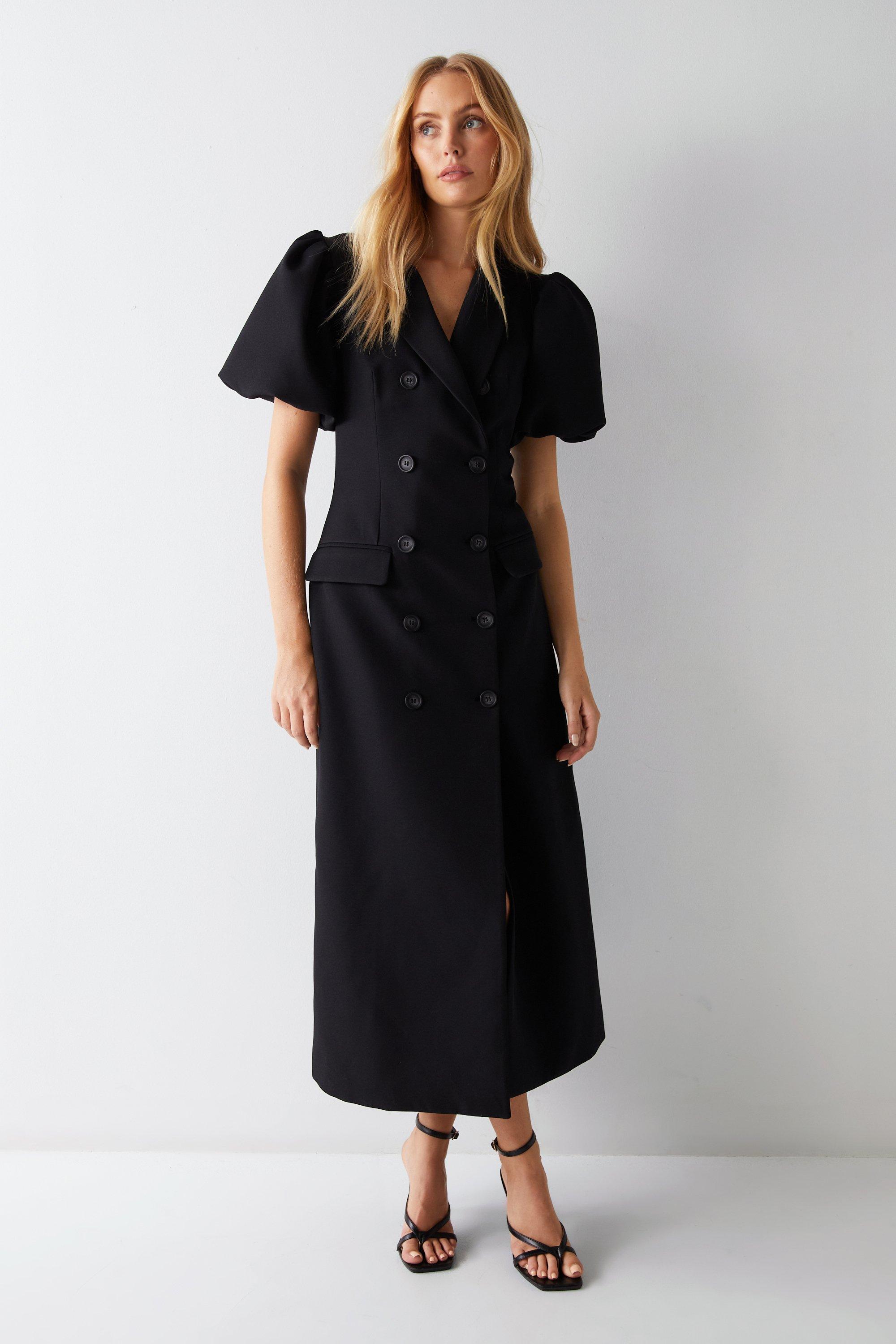 Womens Premium Wrap Over Maxi Dress - black
