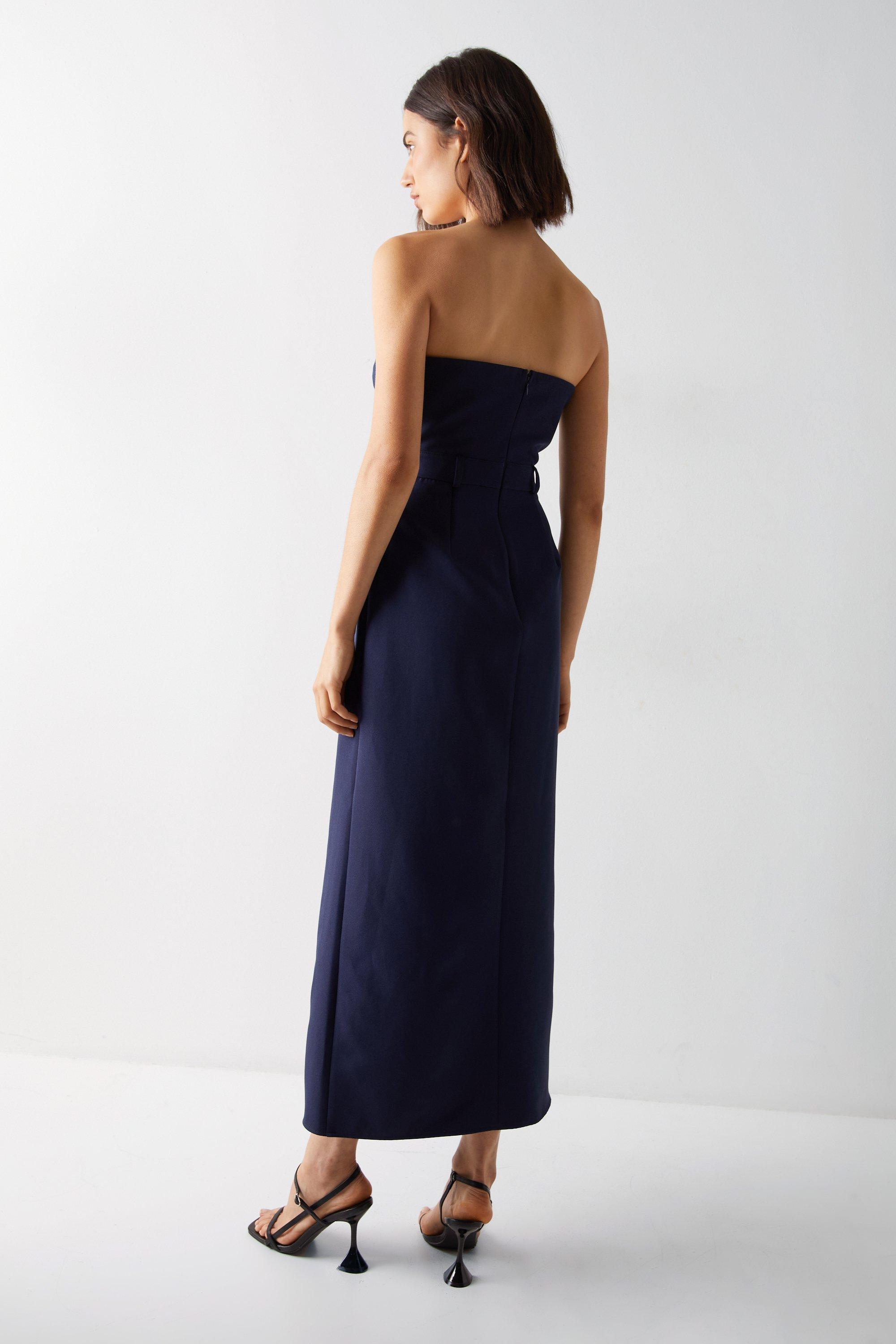 Navy bandeau clearance maxi dress