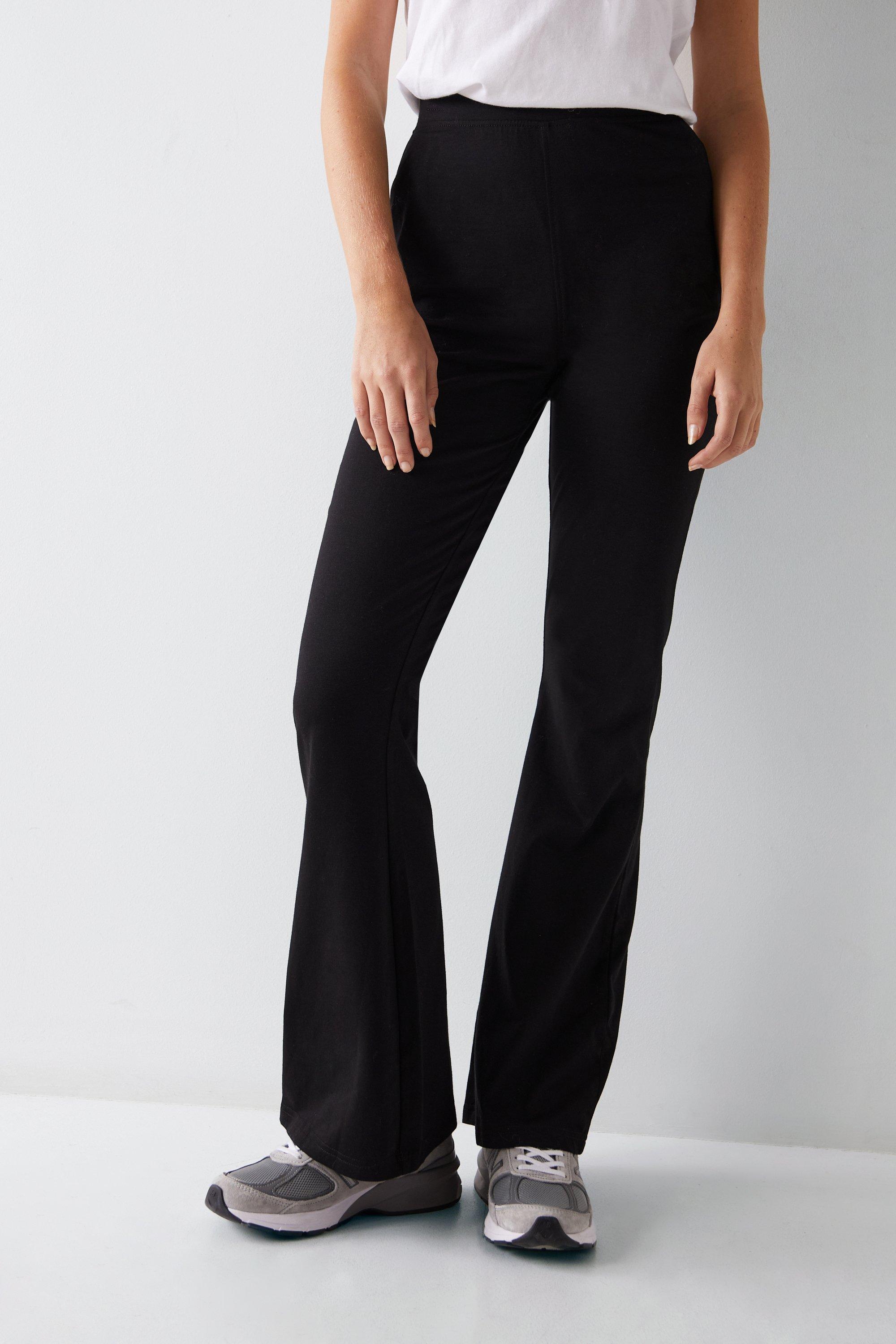 Womens James Perse black Velvet Kick-Flare Leggings