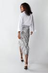 Warehouse Diamond Sequin Midi Skirt thumbnail 4