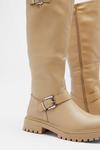 Warehouse Faux Leather Double Buckle Knee High Boots thumbnail 4