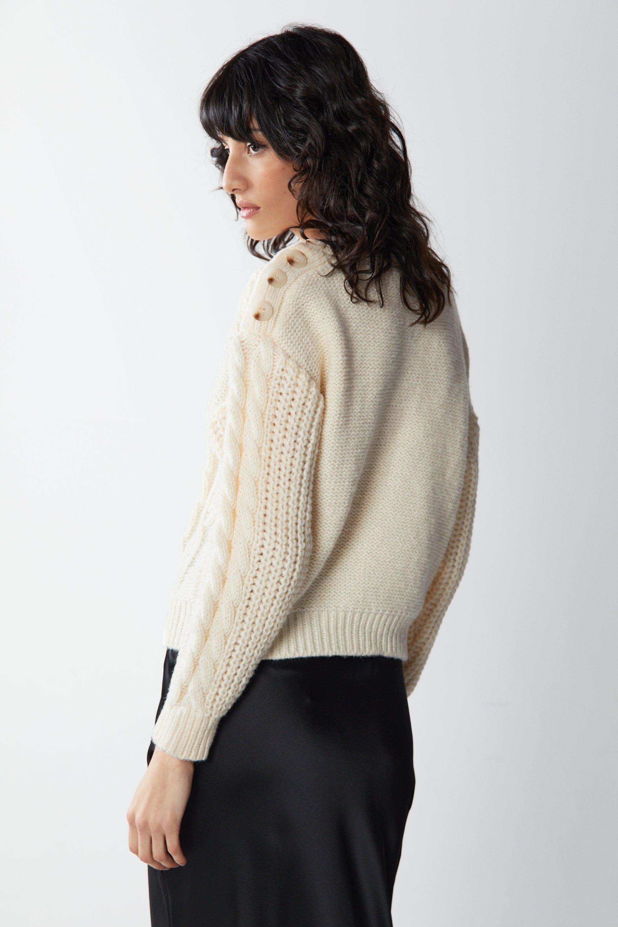 Warehouse cable sales knit jumper