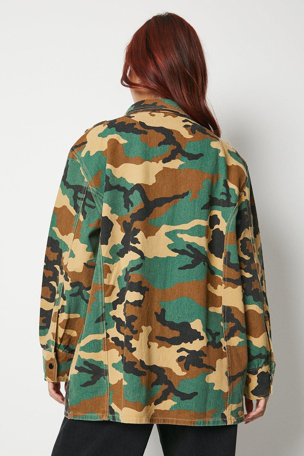 Womens hot sale camo shacket