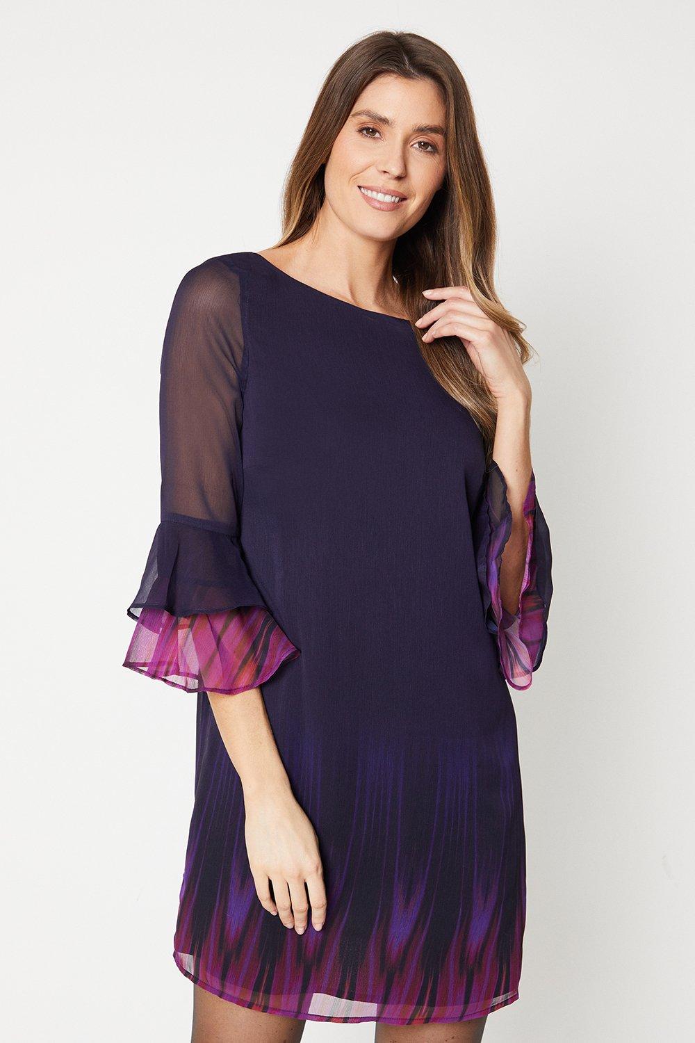 Dresses | Flute Sleeve Shift Dress | Wallis