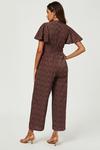 FS Collection Leopard Print Wrap Top Jumpsuit In Rusty thumbnail 6