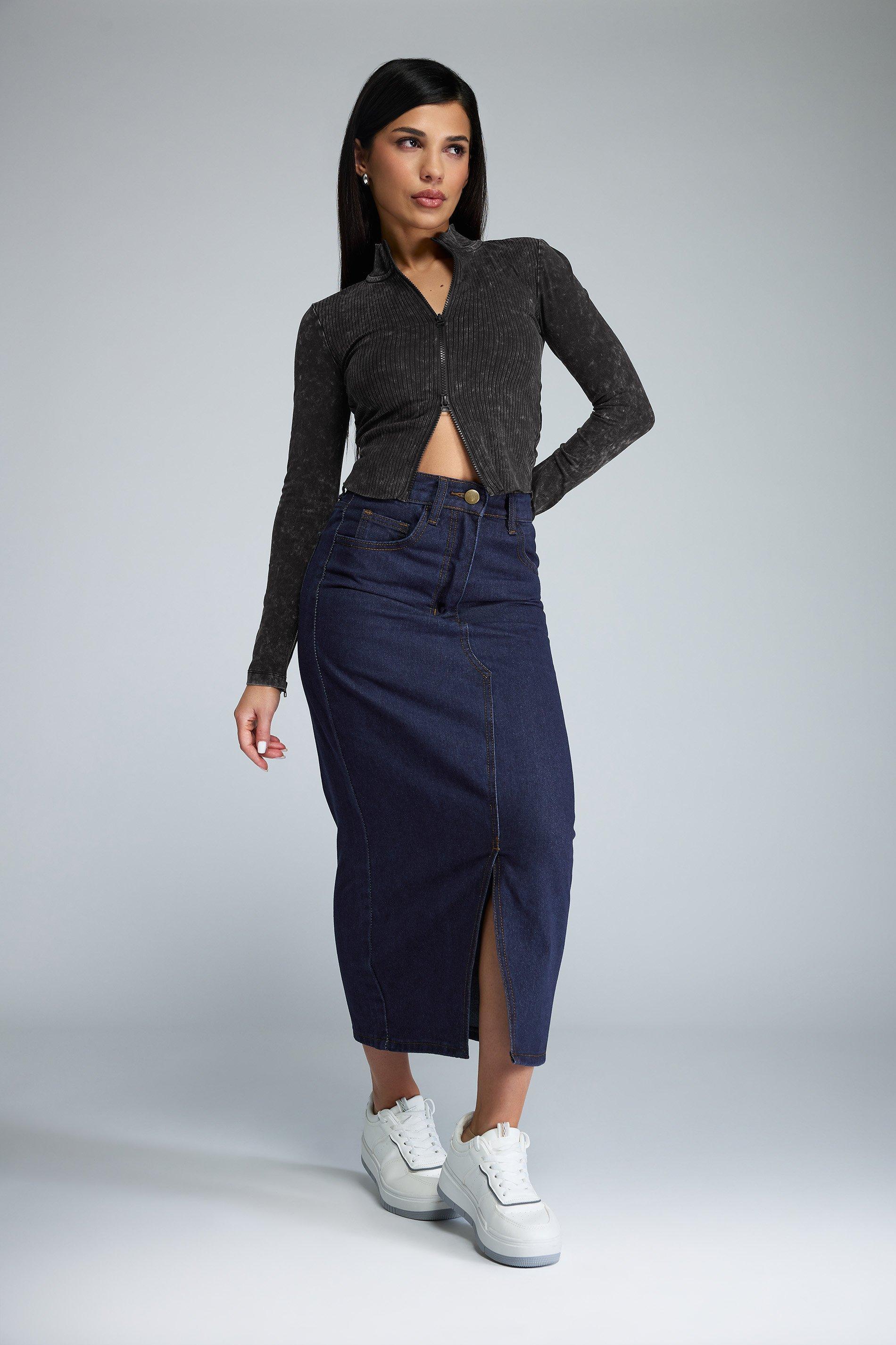Cato Fashions | Cato Plus Petite Stretchy Denim Skirt