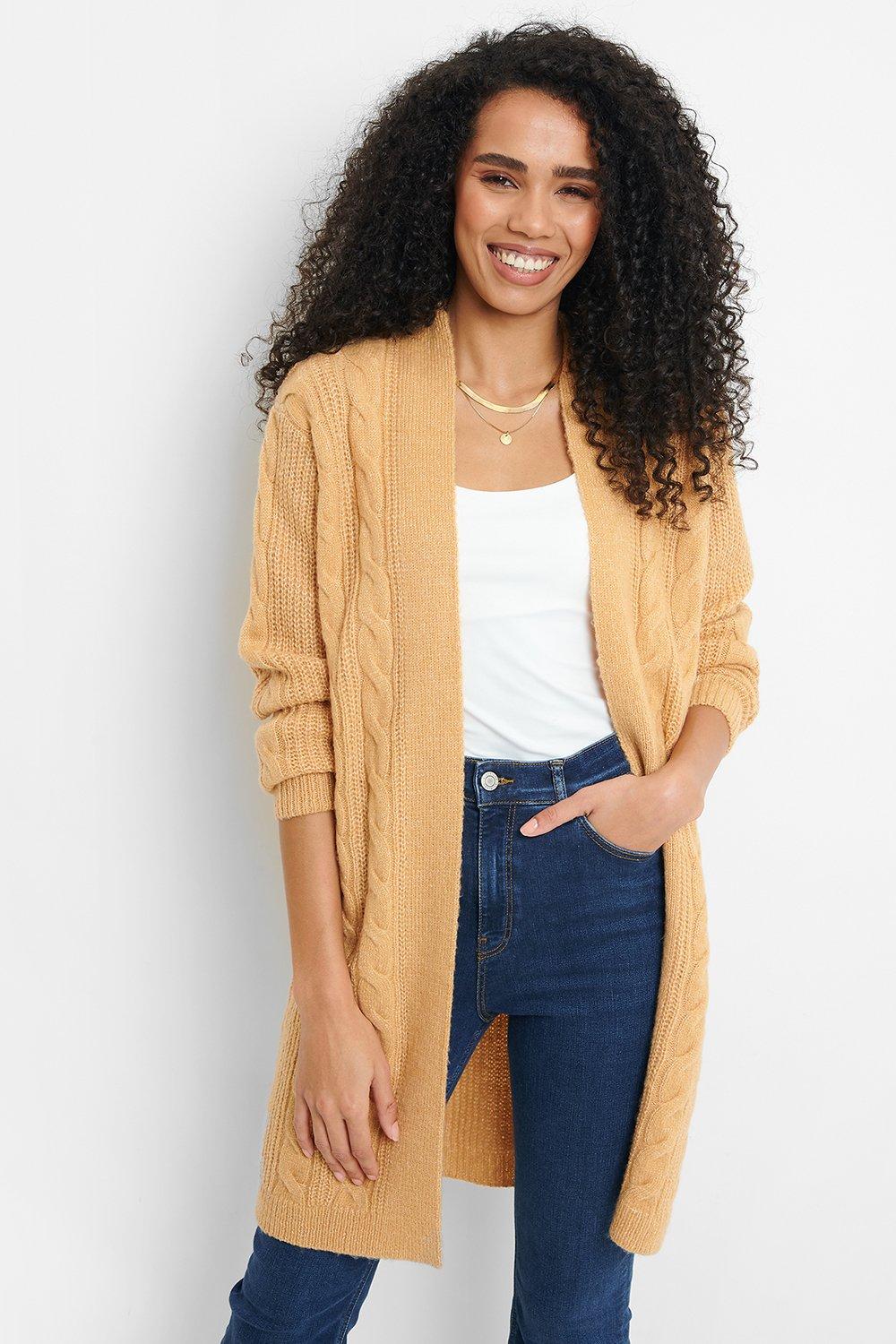 Jumpers & Cardigans | 'Rozanna' Cable Knit Cardigan | Threadbare